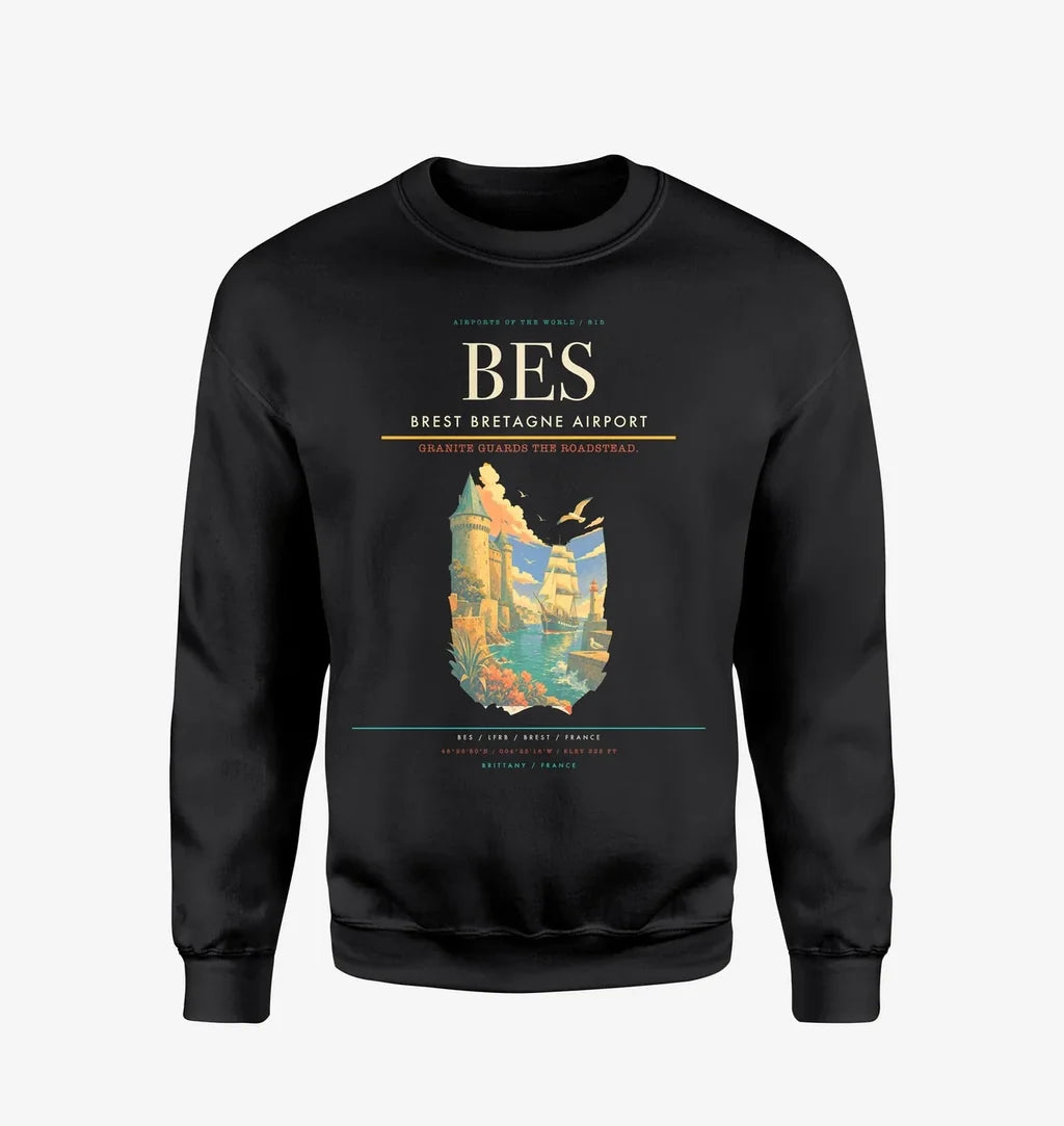 Brest Bretagne Airport BES Sweatshirt - Black