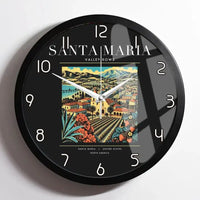 Thumbnail for SANTA MARIA - Poster - Wall Clock Framed - Black