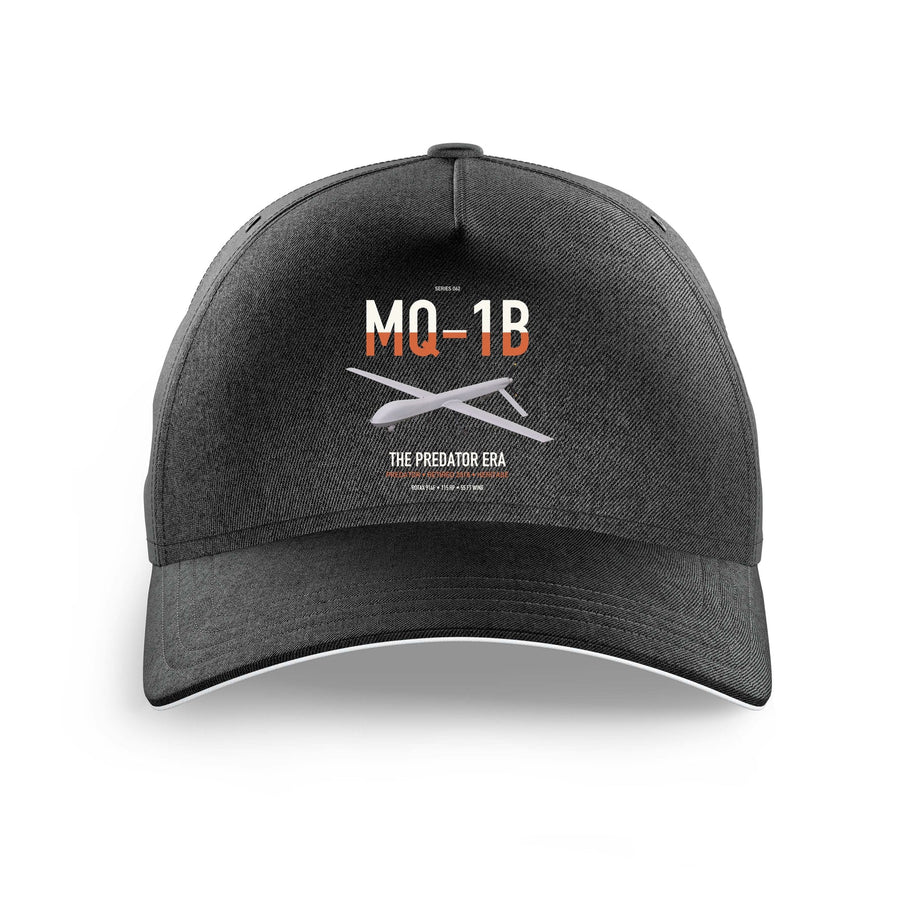 MQ-1B Predator design on black printed hat