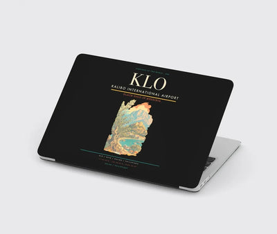 Kalibo International Airport (KLO) design on black MacBook case