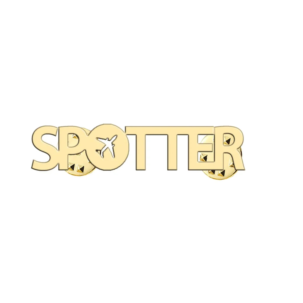 Spotter aviation hollow pin in polished alloy.