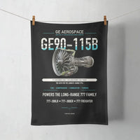 Thumbnail for GE90-115B design on black towel