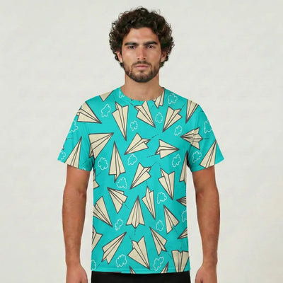 Super Cool Paper Airplanes aviation design printed on soft cotton 3D-print T-shirt.