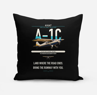Aviat Husky A-1C-180 design on black pillow