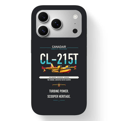 Canadair CL-215T design on black magsafe iphone case, for iPhone 17 Pro