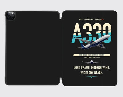 Airbus A330-900neo design on black ipad tablet case