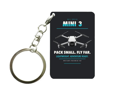 DJI Mini 3 Key Chain design on black key chain