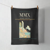 Thumbnail for Malmo Airport (MMX) design on black towel