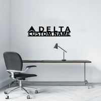 Thumbnail for Delta Airlines (Delta Air Lines) aviation design on durable metal with painted finish metal wall sign.