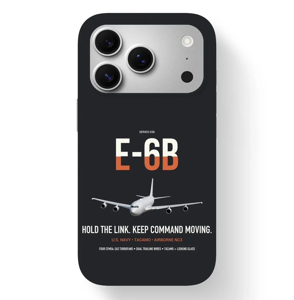 E-6B Mercury design on black magsafe iphone case, for iPhone 17 Pro