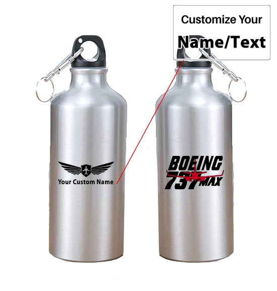 Amazing 737 Max aviation design on thermos, vacuum-insulated.