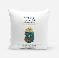 Thumbnail for Geneva Airport (GVA) design on white pillow