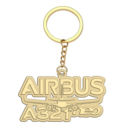 Amazing Airbus A321neo aviation hollow key chain in polished alloy.
