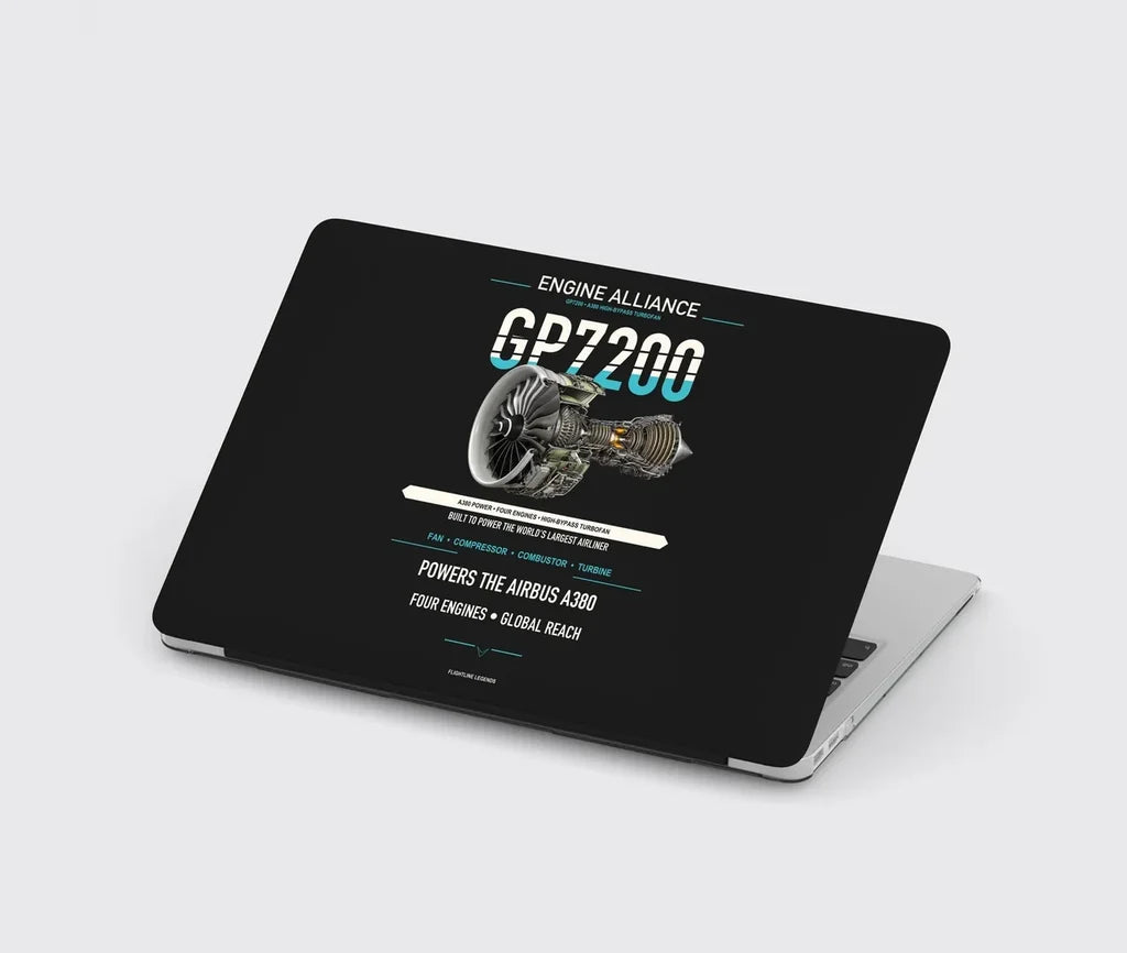 GP7200 design on black MacBook case
