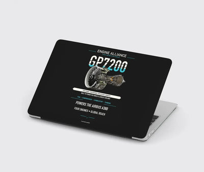 GP7200 design on black MacBook case