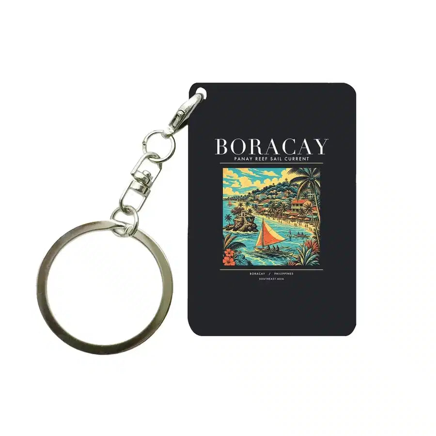 BORACAY - Poster - Key Chain - Black