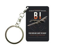 Thumbnail for Avro Lancaster B I design on black designed key chain, double-side print