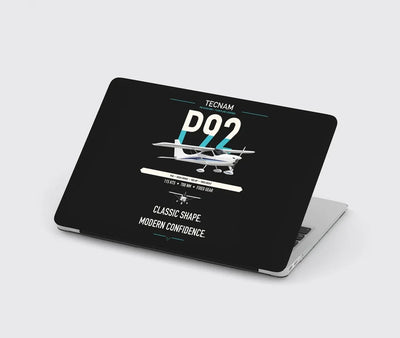 Tecnam P92 Echo MkII design on black MacBook case