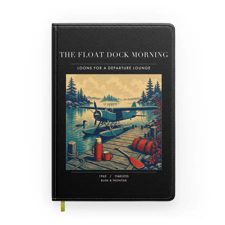 VINTAGE G4195 - The Float Dock Morning - Designed Notebooks design on black
