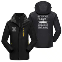 Thumbnail for Once You've Tasted Flight aviation design printed on heavyweight insulated shell with snow cuffs thick ski jacket.