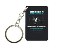 Thumbnail for DJI Inspire 3 Key Chain design on black key chain