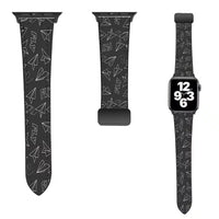 Thumbnail for Paper Airplane & Fly (Gray) leather apple watch band