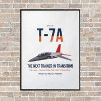 Thumbnail for T-7A Red Hawk vertical canvas print - framed - white background