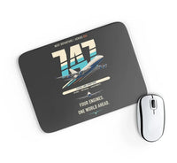 Thumbnail for Boeing 747-400 design on black rectangle mouse pad