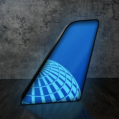 United Airlines Led Aircraft Tail aviation art 3D aircraft tail lamp in premium acrylic with LED.