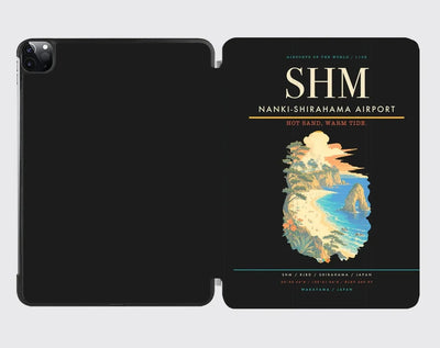 Nanki-Shirahama Airport (SHM) design on black ipad tablet case