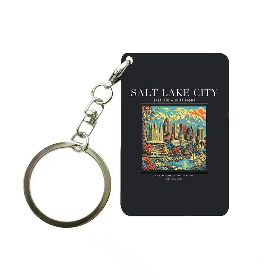 SALT LAKE CITY - Poster - Key Chain - Black