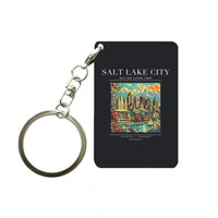 Thumbnail for SALT LAKE CITY - Poster - Key Chain - Black