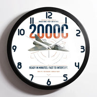 Thumbnail for Dassault Mirage 2000C RDI design on white framed wall clock