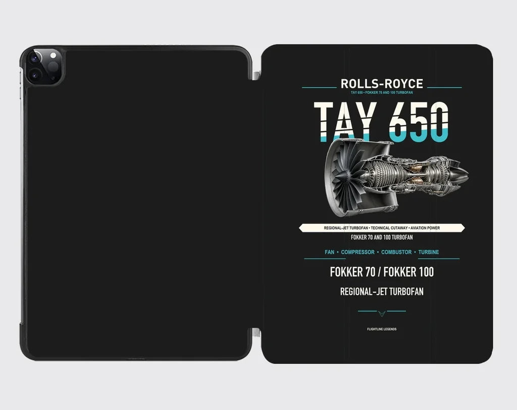TAY 650 design on black ipad tablet case