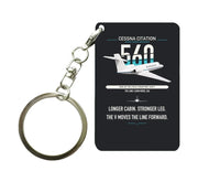 Thumbnail for Cessna Citation 560 - Citation V design on black designed key chain, double-side print