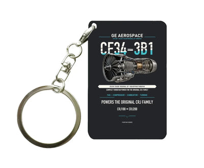 CF34-3B1 Key Chain design on black key chain