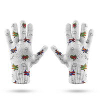 Thumbnail for Colorful Cartoon Planes aviation design on soft knit fabric gloves.