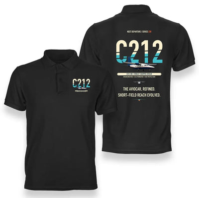 CASA C-212-300 Aviocar design on black polo