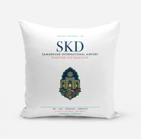 Thumbnail for Samarkand International Airport (SKD) design on white pillow