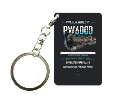 PW6000 Key Chain design on black key chain