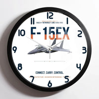 Thumbnail for F-15EX Eagle II Connect Carry Control design on white framed wall clock