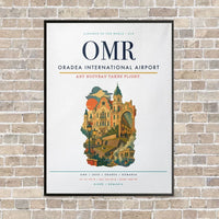 Thumbnail for Oradea International Airport OMR vertical canvas print - framed - white background