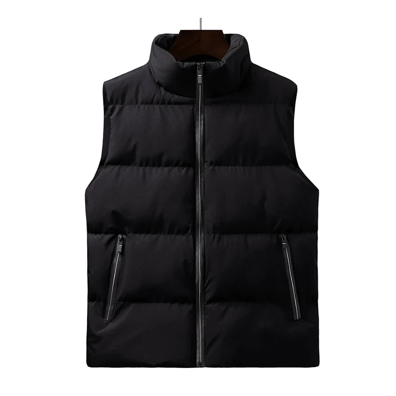 NO aviation design printed on quilted padding with sleeveless design puffy vest.