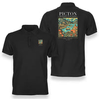 Thumbnail for PICTON - Poster - Double-Side Polo - Black