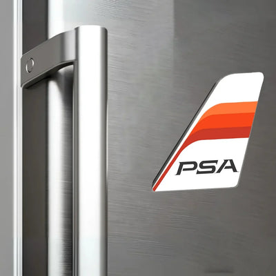 PSA Airlines aviation design tail magnet in 3D metal with magnetic back.