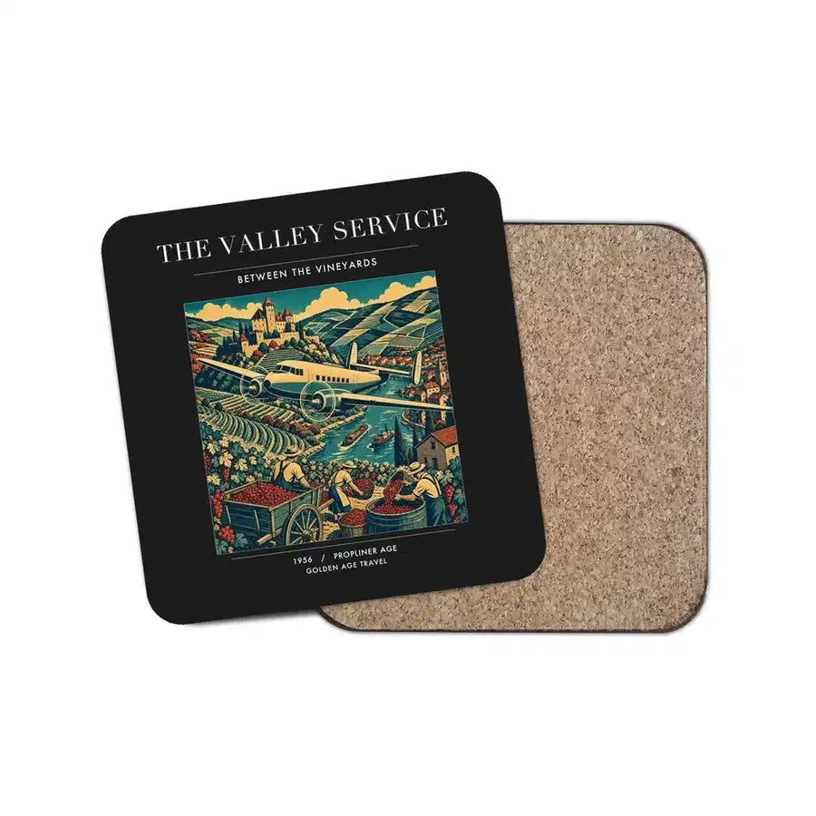 The Valley Service - Designed Coasters design on black 1-piece