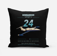 Thumbnail for Bombardier Learjet 24 design on black pillow