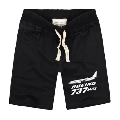 The Boeing 737Max aviation design on soft cotton shorts.