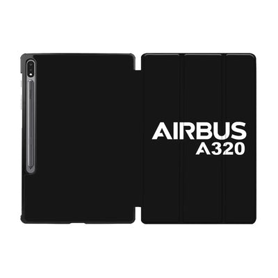 Airbus A320 & Text aviation print tablet case, fits Samsung tablet.