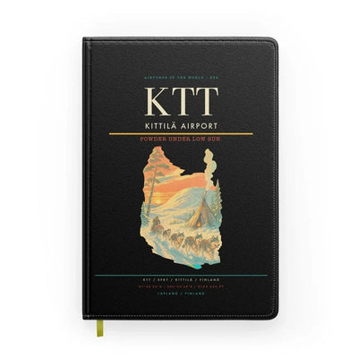 Kittilä Airport (KTT) design on black notebook